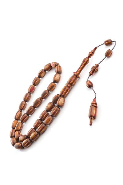 TESBİHCİBABA Natural Color Camphor Wood Rosary