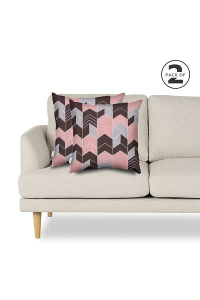 Donetella 2- Piece Modern 45x45 Throw Pillow Cover -,Decorative Covers for Cushions, Filling Not Included
