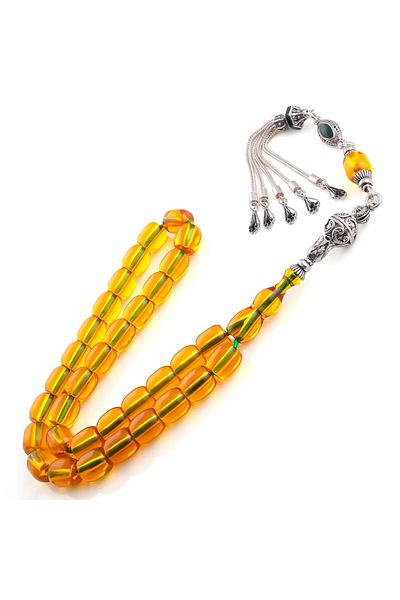 TESBİHCİBABA Alkan Master Custom Made Amber Rosary with Transparent Structure