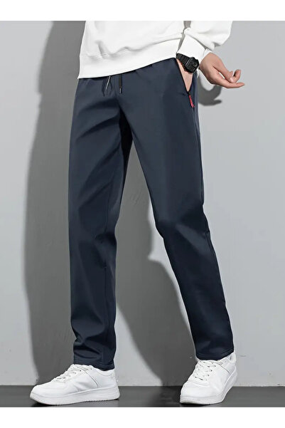 yx yustex sport Μαύρο φαρδύ άνετο αθλητικό παντελόνι