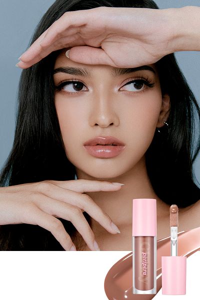 PERIPERA Gloss Peripera Ink Glasting Lip Gloss with Plump and Shiny Appearance for Lips (2 Edge Nude)