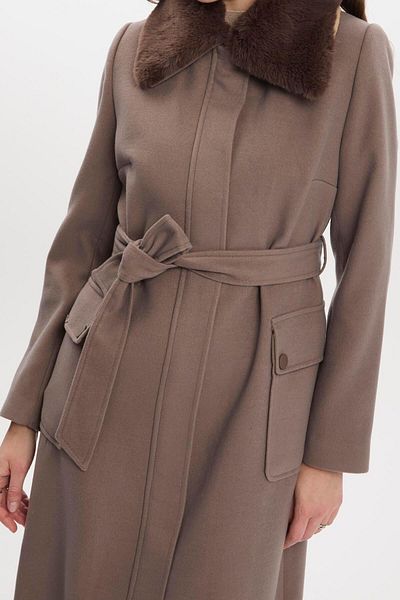Zühre Γούνινο γιακά με λεπτομέρεια τσέπης Mink Coat 13673