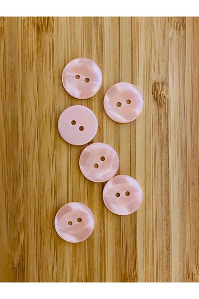 Öztürk Cardigan, Vest, Entari, Ferace and Pant Mother of Pearl Button. 18mm. 6 Pkt. Color: Dusty Pink.