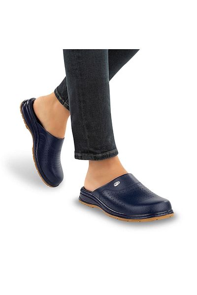 Muya Sabo Full Orthopedic Non-Slip Sole Men's Slippers - Navy Blue - 47