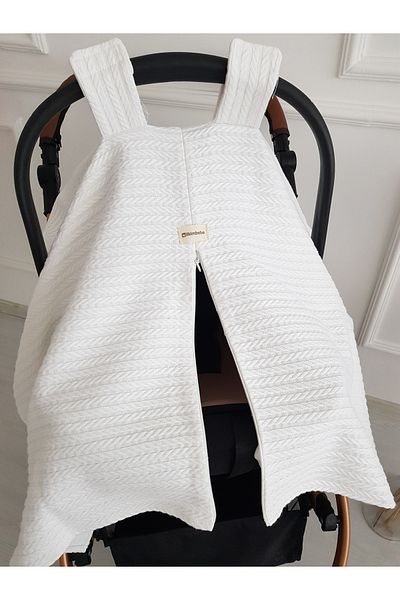 ilkimbebe Hair Knitted Pique Zippered Baby Stroller Cover