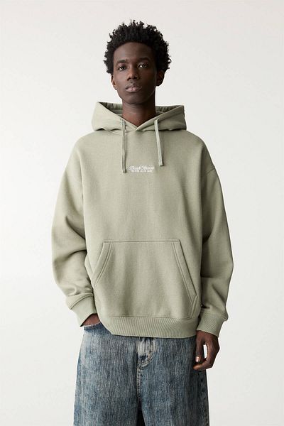 Pull and bear khaki hoodie store