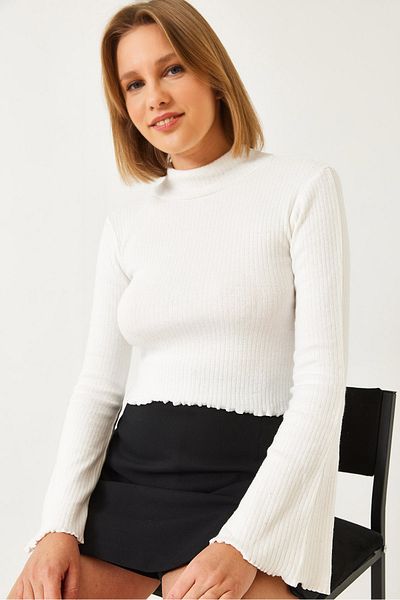 Bianco Lucci Women's Half Turtleneck Blouse 0205 60261139