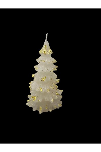 magnocandles Cadou Pom de Pin Aur Alb 10 Cm