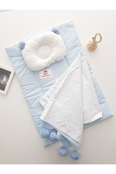 ilkimbebe طقم حفاضات أطفال مع بطانية منقط، وسادة، وسادة أطفال، حديثي الولادة،...