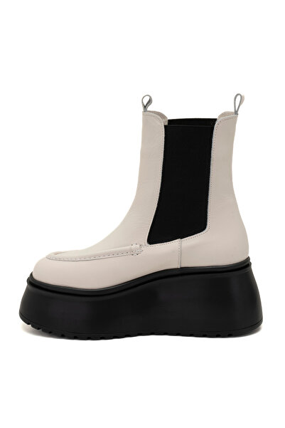 Desa Fatmir Ekru Kadın Deri Bot