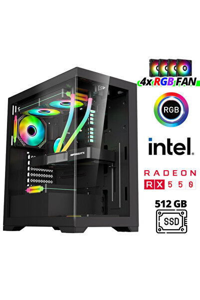 XASER Xsr969 I5 4570 3.2ghz 16gb Ram 512gb Ssd 4gb Rx550 Ekran Kartı Masaüstü...