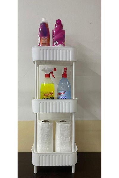 Minty Life 3-Tier Multi-Purpose Inside, under the Sink and Refrigerator Organizer (White)