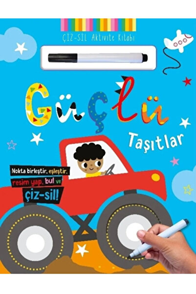 İndigo Çocuk Okul  Öncesi Güçlü Taşıtlar - Çiz - Sil Aktivite Kitabı 14 sayfa