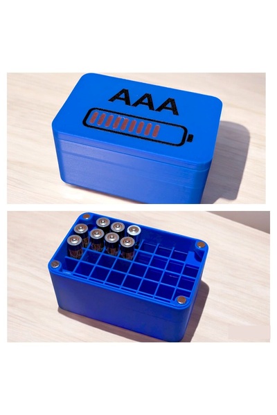 Genel Markalar AAA Kalem Piller İçin Mıknatıs Kapaklı Biyoplastik Saklama Kut...