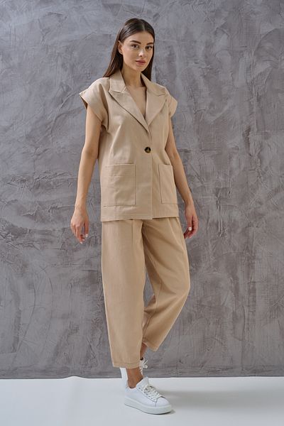 SHUGAA Women's Premium Linen Jacket Suit