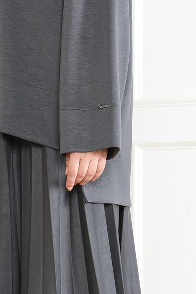 KADEEM Smoke Scuba Modal Skirted Suit