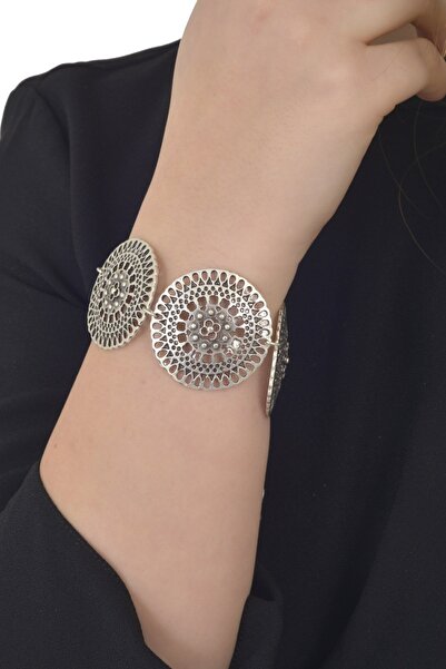 LABALABA Kadın Antik Gümüş Kaplama Zincir Bileklik