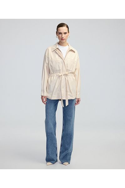 MISS IPEKYOL Leather Look Shirt Jacket
