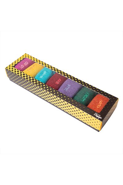 Biggdesign Moods Up Glitter 7 Pcs Women Socket Socks