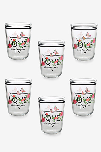 Fhilli Otto 6-Piece Side Glass - 120 Cc Love Coffee Glass