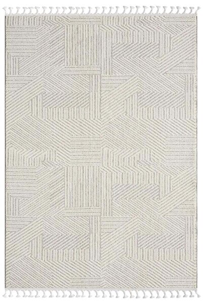 Karmen Halı Wool Wl008a Bej Halı Sisal Bukle Dekoratif Kabartmalı Halı Tozsuz...