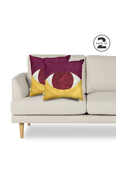 Donetella 2- Piece Modern 45x45 Throw Pillow Cover -,Decorative Covers for Cushions, Filling Not Included