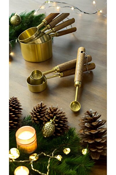 Peraye OTANTİK AĞAÇ KULPLU ÖLÇÜ KAŞIKLARI KÜÇÜK ÖLÇÜLÜ KAŞIK