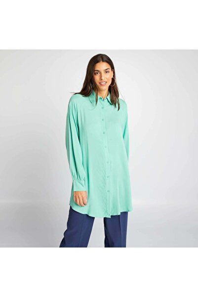 KIABI Long flowing shirt BLUE
