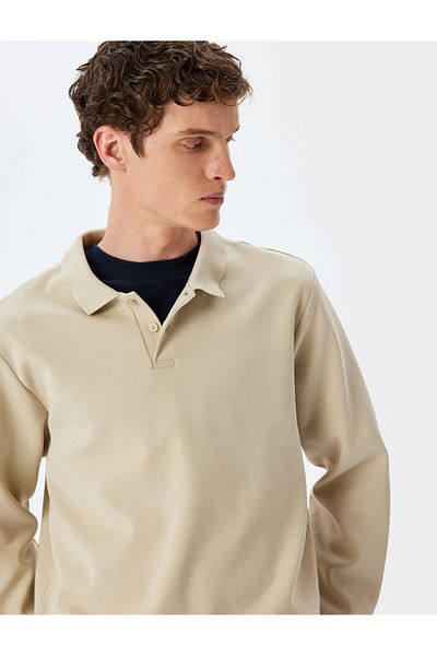 Koton Φούτερ Polo Neck από βαμβακερό ύφασμα Interlock