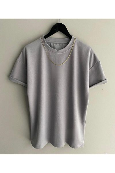 woonkey UNISEX ΓΚΡΙ ΧΤΕΝΙΣΜΕΝΟ ΜΠΛΟΥΖΑ ΠΟΔΗΛΑΤΟΥ Υπερμεγέθη