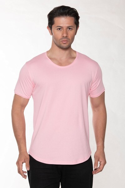 BlackHorn Men's Wide Neck 100% Cotton Loose T-Shirt