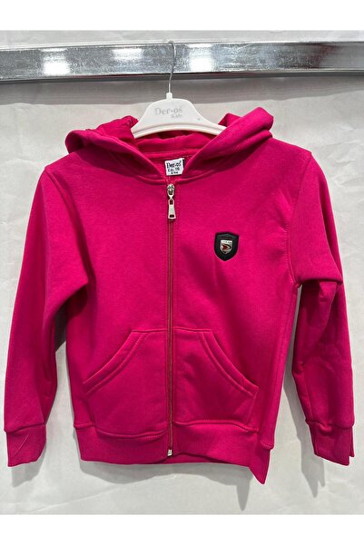 ugurbocegicocukdunyası Παιδική ζακέτα με κουκούλα από ύφασμα 3 κλωστών 9091