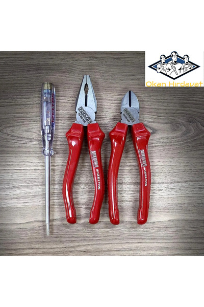 İzeltaş İZELTAŞ 3'LÜ SET 180mm PENSE 160mm YANKESKİ İZELTAŞ KONTROL KALEMİ