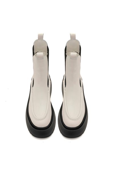 Desa Fatmir Ecru Women's Leather Boots
