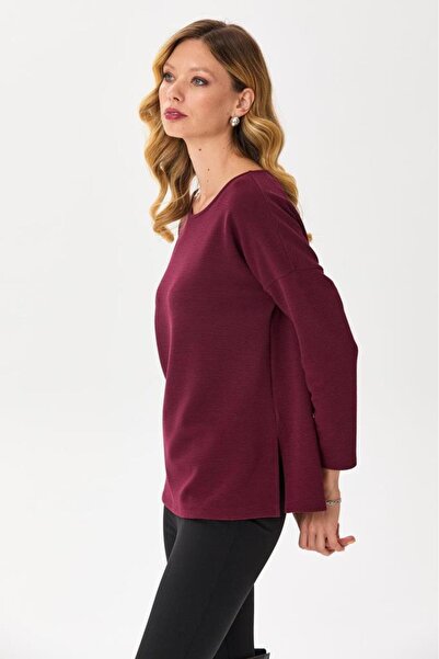 İKİLER V Yaka Yarasa Kol Triko Bluz 245-1703