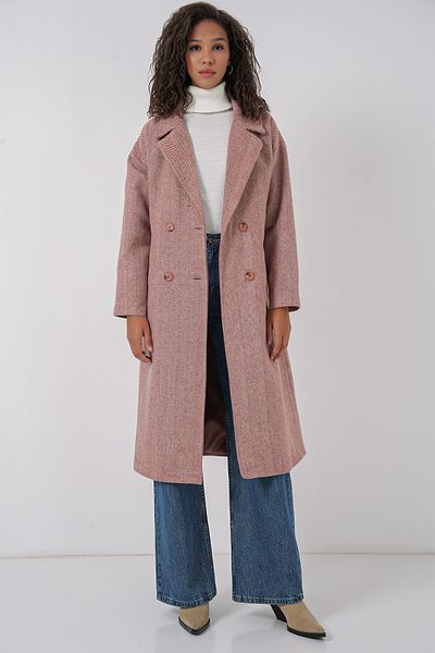Bigdart 9113 Oversize Wool Salmon Long Stash Coat