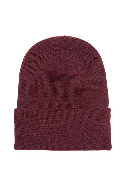 Melodi Scarf Winter Folded Basic Claret Red Women's Beret - Standard