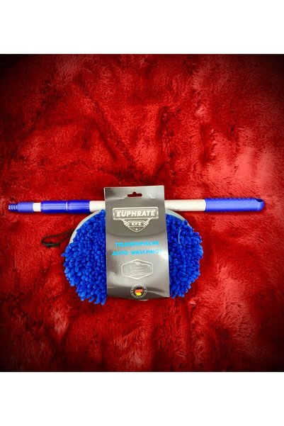 EUPHRATE Suff Mikrofiber Teleskopik Araba Yıkama Fırçası - Araba Mopu ( 1 Mop Ve 1 Sopa Set)