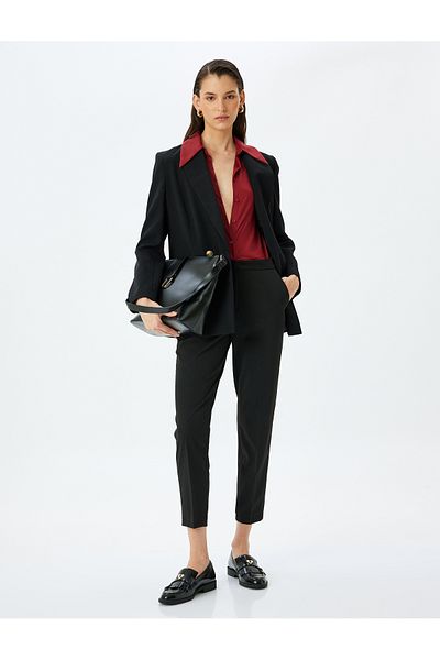 Koton Slim Fit Classic Fabric Trousers with Pockets