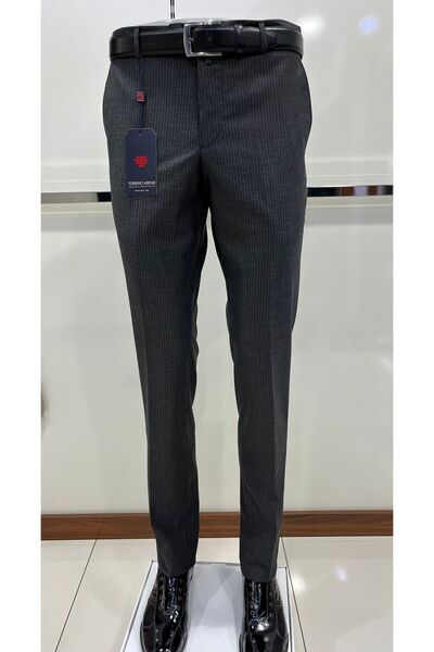 Torero ÇİZGİLİ KUMAŞ PANTOLON DİZASTARLI YÜKSEK KALİTE