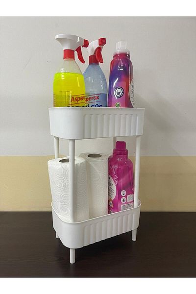 Minty Life Multi-Purpose under Sink, under Sink and Refrigerator Organizer (White)