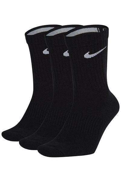 Nike Dri Fit Performance Lightweight Crew 3 ζεύγη Ανδρικές κάλτσες Anrenman Μαύρες 3 τεμαχίων