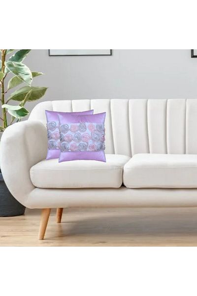 Donetella 2- Piece Modern 45x45 Throw Pillow Cover -,Decorative Covers for Cushions, Filling Not Included