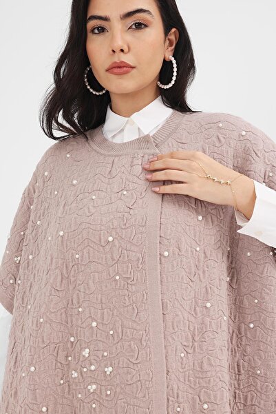 Uludağ Triko Γυναικείο Milk Coffee Embossed Pearl Popcorn