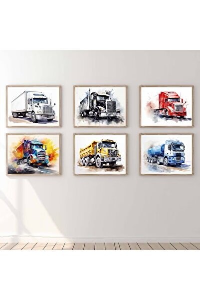 TABLOX Камиони и товарни автомобили Акварел 6-компонентен комплект за рисуване