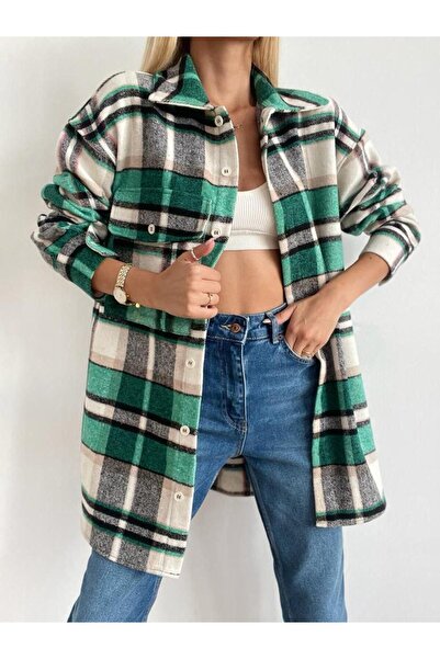 SHUGAA KADIN OVERSİZE PREMIUM ODUNCU GÖMLEK