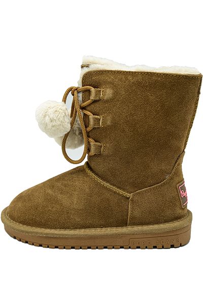 Pepe Jeans Boty Pepe Jeans Diss Plyšové, Hnědé, Dětské