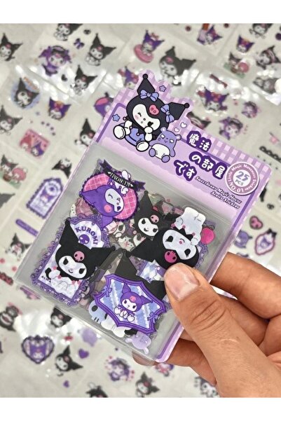 Kağıt Gemi Dükkan Sanrio Karakter Kuromi 25 Yaprak 170 Adet Pet Sticker Set M...