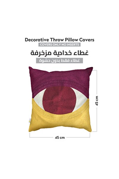 Donetella 2- Piece Modern 45x45 Throw Pillow Cover -,Decorative Covers for Cushions, Filling Not Included
