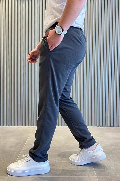 MİSHAR İTALİA Ανδρικό παντελόνι Jogger με καπνιστή μέση